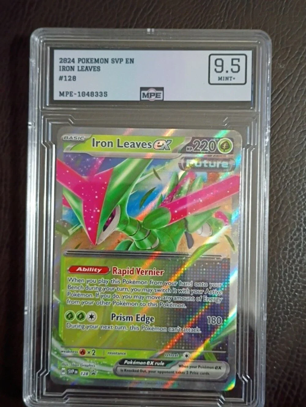 2024 Pokemon Iron Leaves Holo  Card - #128 MPE Graded 9.5